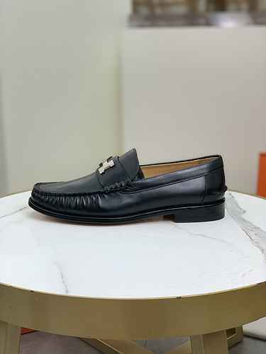 Codice scarpa uomo Hermes 0809E10 Taglia 3944 45 personalizzato non reso non cambio Suola in cuoio