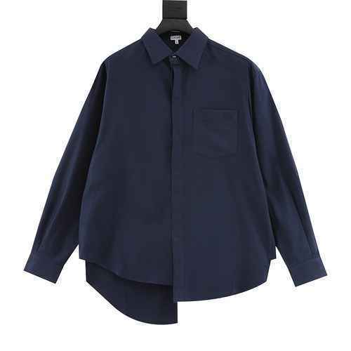 Loewe LOE 23SS Camicia a maniche lunghe tinta unita irregolare