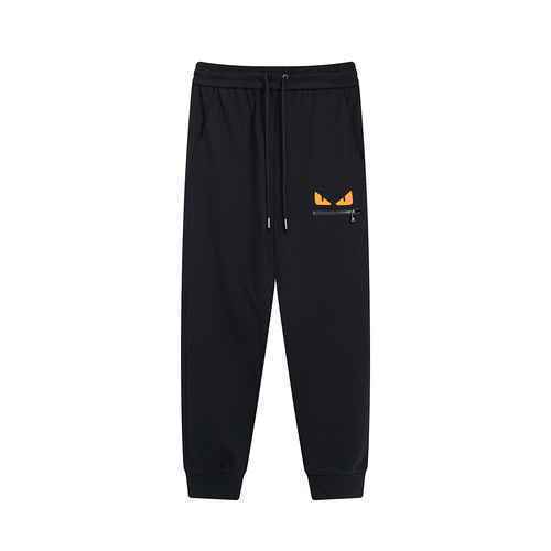 FendiFendi Pantaloni casual con logo ricamato classico Double F Eyes