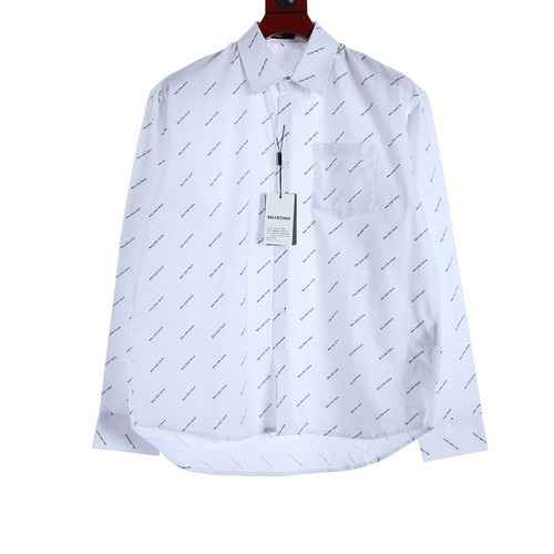 Camicia a maniche lunghe con lettere minuscole a schermo intero