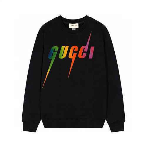 GUCCIGucci 2023SS Autunno Inverno Nuovo maglione girocollo con logo a lettera lampo sfumato