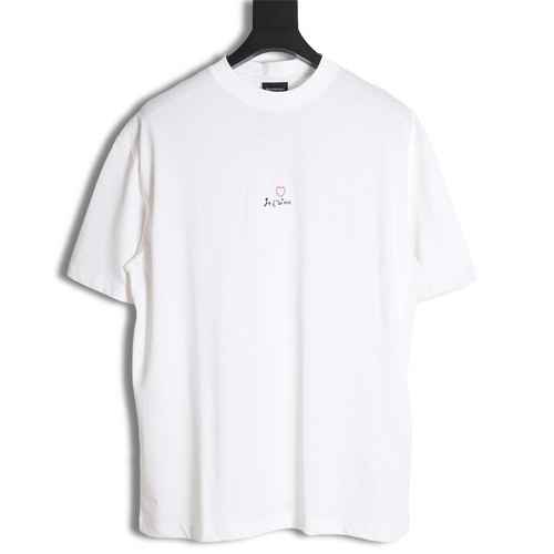 T-shirt a maniche corte con ricamo Balenciaga 23SS Qixi San Valentino