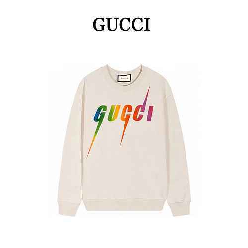 GUCCIGucci 2023SS Autunno Inverno Nuovo maglione girocollo con logo a lettera lampo sfumato