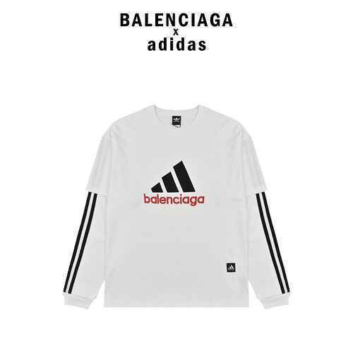 BalenciagaBalenciaga Co marchio Adi 22Fw ricamo finto in due pezzi manica lunga