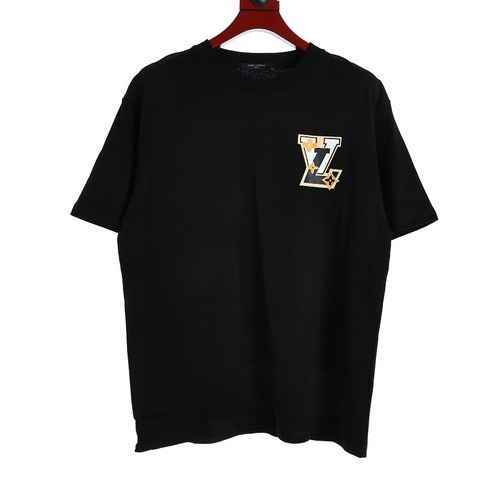 Louis VuittonTshirt a maniche corte stampata con logo a contrasto Louis Vuitton 23ss