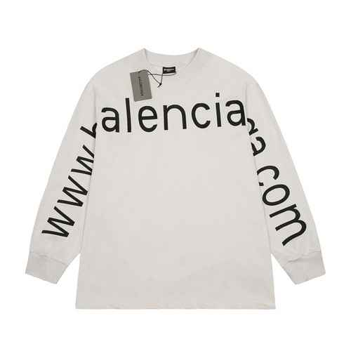 BALENCIAGA T-shirt a maniche lunghe ricamata sul sito Balenciaga 23ss