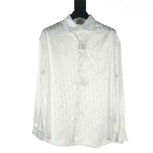 Camicia a maniche lunghe AOP jacquard scuro DIORDior CD