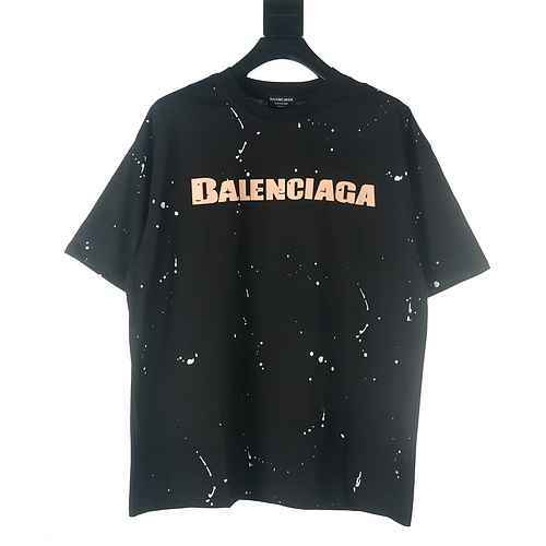 BALENCIAGATshirt a maniche corte danneggiata con stampa di lettere maculate BLCG di Balenciaga