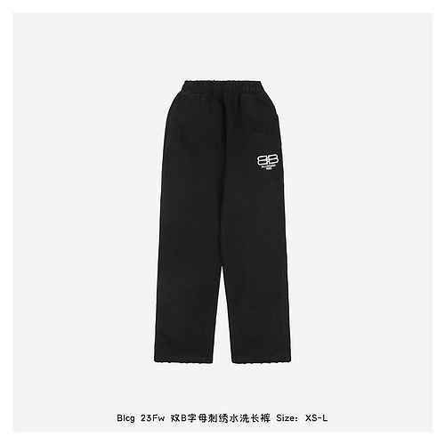 Pantaloni da lavaggio ricamati con lettera Blcg 23Fw doppia B