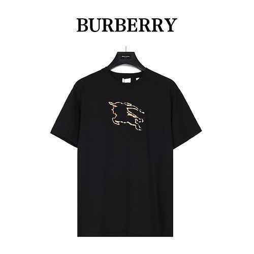 BurberryTshirt a maniche corte con toppa scozzese cava di Burberry 23ss Warrior Knight