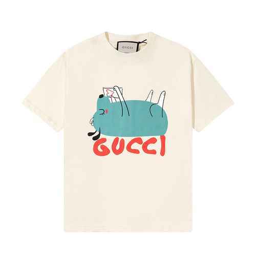 Gucci Gucci Stampa animalier Manica corta