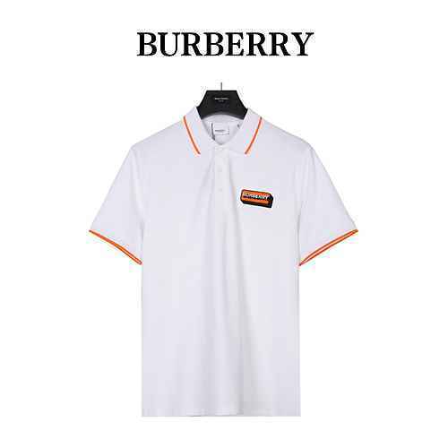 BurberryPolo con stemma ricamato Burberry 23ss a maniche corte