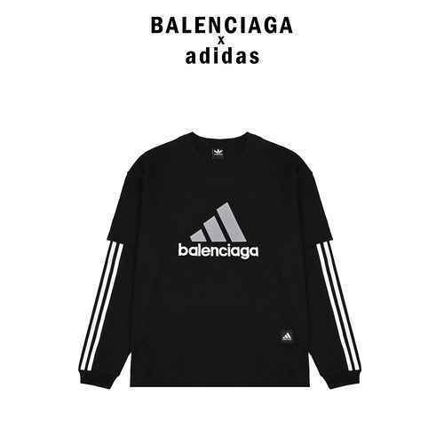 BalenciagaBalenciaga Co marchio Adi 22Fw ricamo finto in due pezzi manica lunga