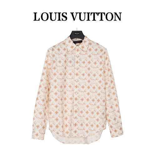 Camicia Louis Vuitton New Gold AOP