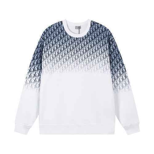 Dior Gradient Inkjet Printing Large Logo Logo Exquisite Upgrade Sweater