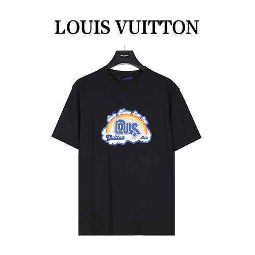 Louis VuittonTshirt a maniche corte con stampa arcobaleno Louis Vuitton 23SS