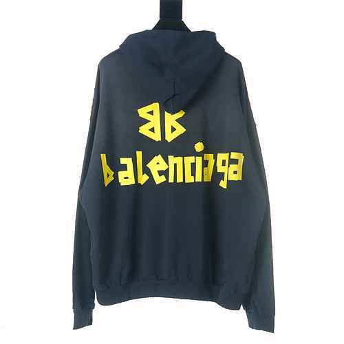 BALENCIAGABalenciaga BLCG Meiwen Paper Tape Letter Felpa con cappuccio