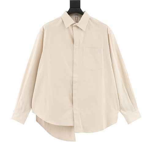 Loewe LOE 23SS Camicia a maniche lunghe tinta unita irregolare