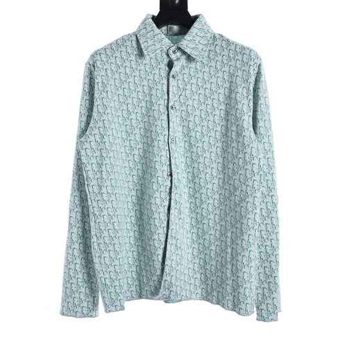 Vecchia camicia jacquard con stampa floreale intera