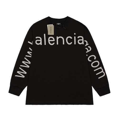 BALENCIAGA T-shirt a maniche lunghe ricamata sul sito Balenciaga 23ss