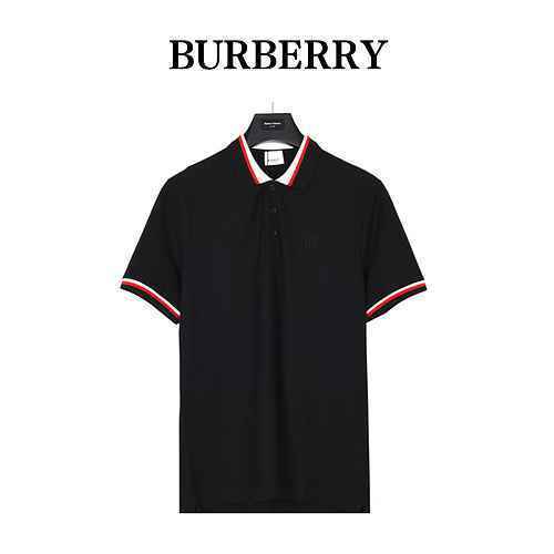 BURBERRYPOLO a maniche corte casual alla moda con logo ricamato di Burberry