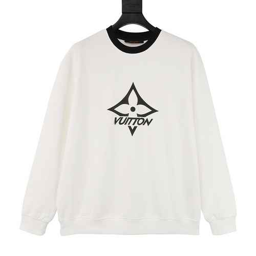 Maglione pullover in cotone con stampa stelle 1V