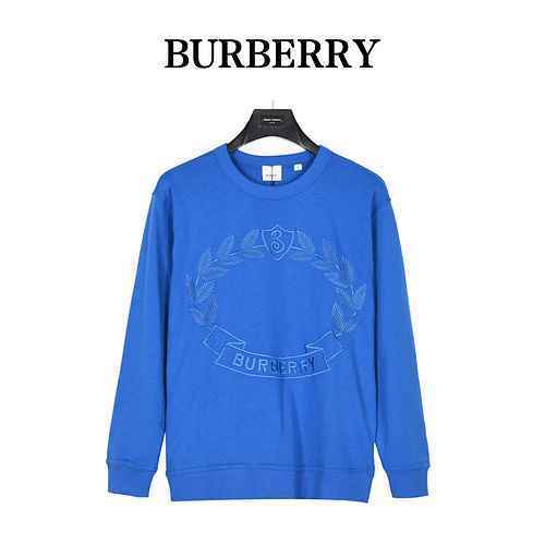 BurberryMaglione girocollo ricamato con stemma della foglia di quercia di Burberry 23ss