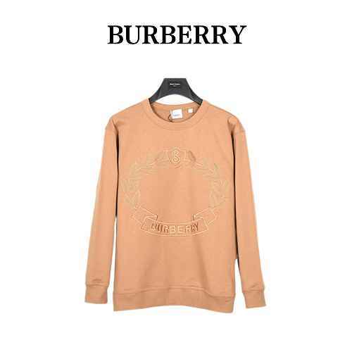 BurberryMaglione girocollo ricamato con stemma della foglia di quercia di Burberry 23ss