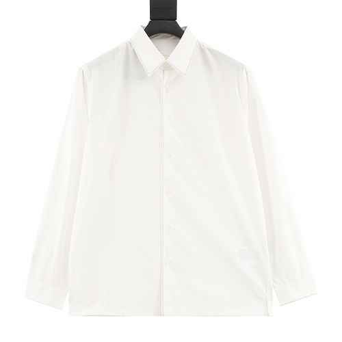 Prada PRD 23SS Camicia a maniche lunghe con bordino argento