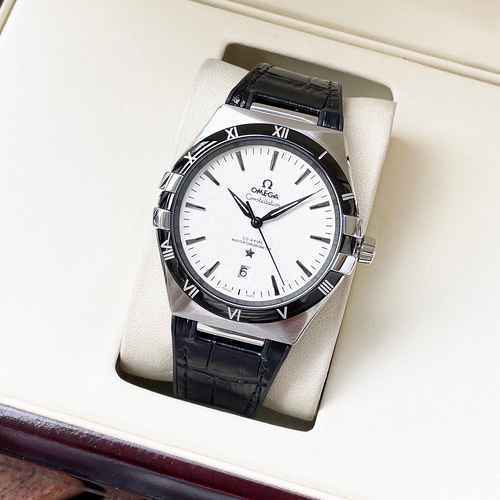 Omega Watch Orologio da uomo abbinato al movimento meccanico originale completamente automatico Cass