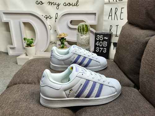 373DAdidas Clover Originals Superstar Shell Head Scarpe da tavola sportive casual versatili classich