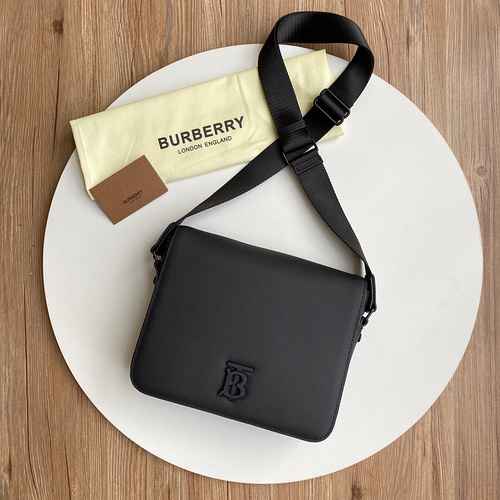 Borsa a tracolla da uomo Burberry realizzata in materiale di tela importato Borsa regalo di consegna