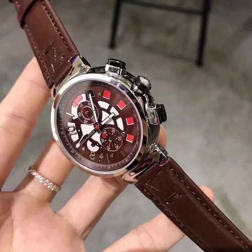 Orologio LV da uomo con movimento meccanico originale completamente automatico, cassa in acciaio di 