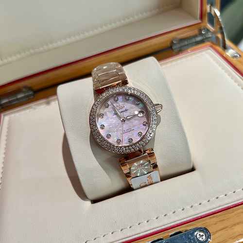 Omega Watch Orologio da donna abbinato al movimento meccanico originale completamente automatico Cas