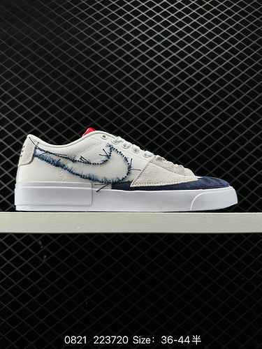 Nike SB Zoom Blazer Middleampquot Hack Pack Decostruito Patch Stile di quotBianco Grigio Blu scuro T