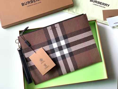 Borsa da uomo Burberry realizzata in materiale di tela importato Consegna di alta qualità Borsa rega