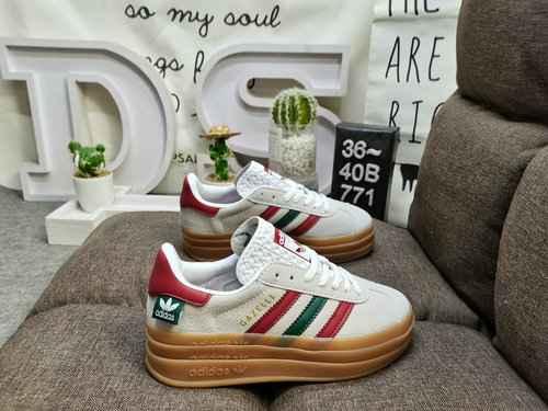 771DAdidas Originals Gazelle Bold W Clover Tre strati suola spessa Low Top Retro versatile casual sc