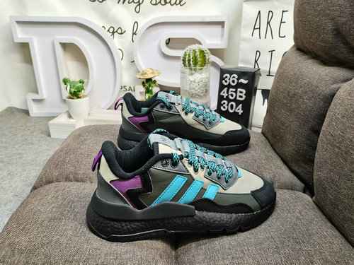 Livello aziendale 304D Adidas Nite Jogger 2019 Boost codice a barre color terra Wang Jiaer sostiene 