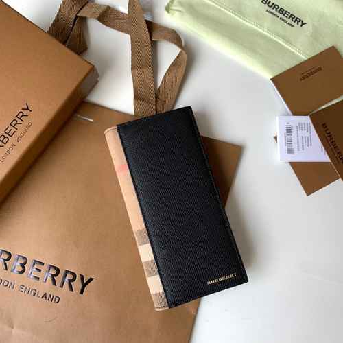 Portafoglio da uomo Burberry Realizzato in materiale di tela importato Consegna di alta qualità Bors