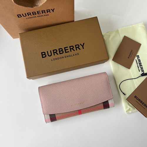 Portafoglio lungo da donna Burberry Realizzato in materiale di tela importato Consegna di alta quali