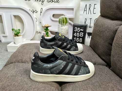 158DAdidas Clover Originals Superstar Shell Head Classico Versatile Scarpe da tavolo sportive casual