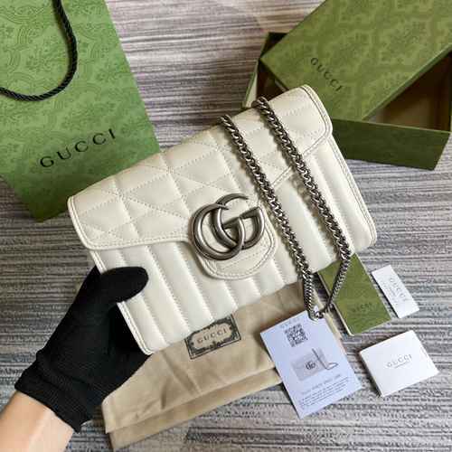 GUCCI Gucci Chain Bag adotta pelle originale di alto livello importata e versione replica di fascia 