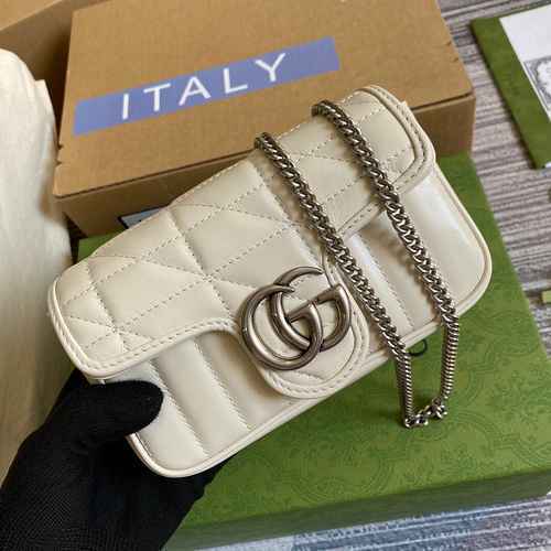 GUCCI Gucci Chain Bag adotta pelle originale di alto livello importata e versione replica di fascia 