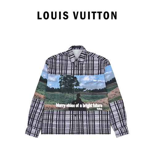 Cappotto camicia in cotone nuovo Louis Vuitton 23ss