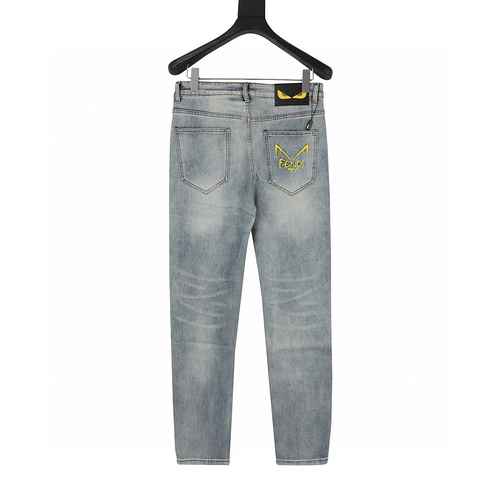 FendiJeans Fendi Fendi minimalista vintage classico in pelle con logo