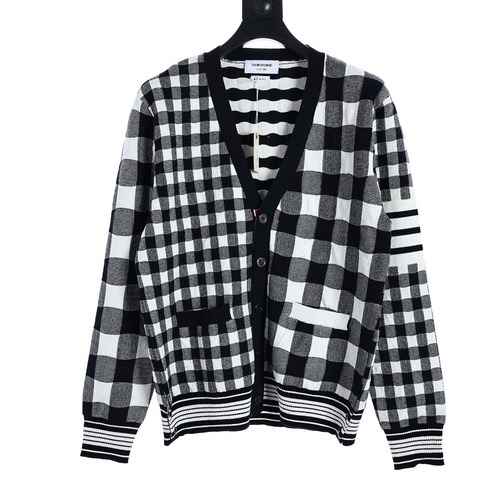 Cardigan a scacchiera