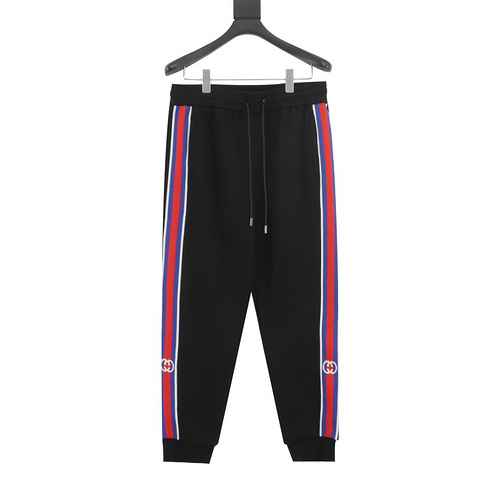 Pantaloni a contrasto con nastro a righe tricolori G Family 23Fw Double G