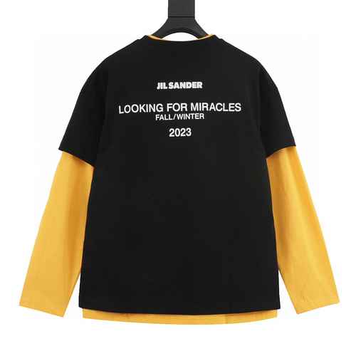 Jil Sander 23FW T-shirt a maniche lunghe in due pezzi finti