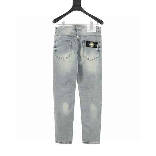 Pantaloni in denim con logo posteriore Stone Island