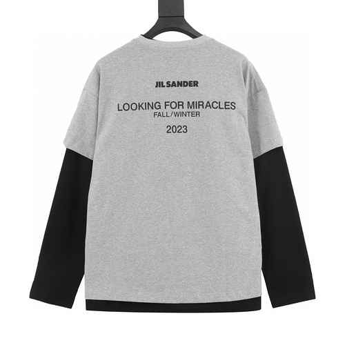 Jil Sander 23FW T-shirt a maniche lunghe in due pezzi finti